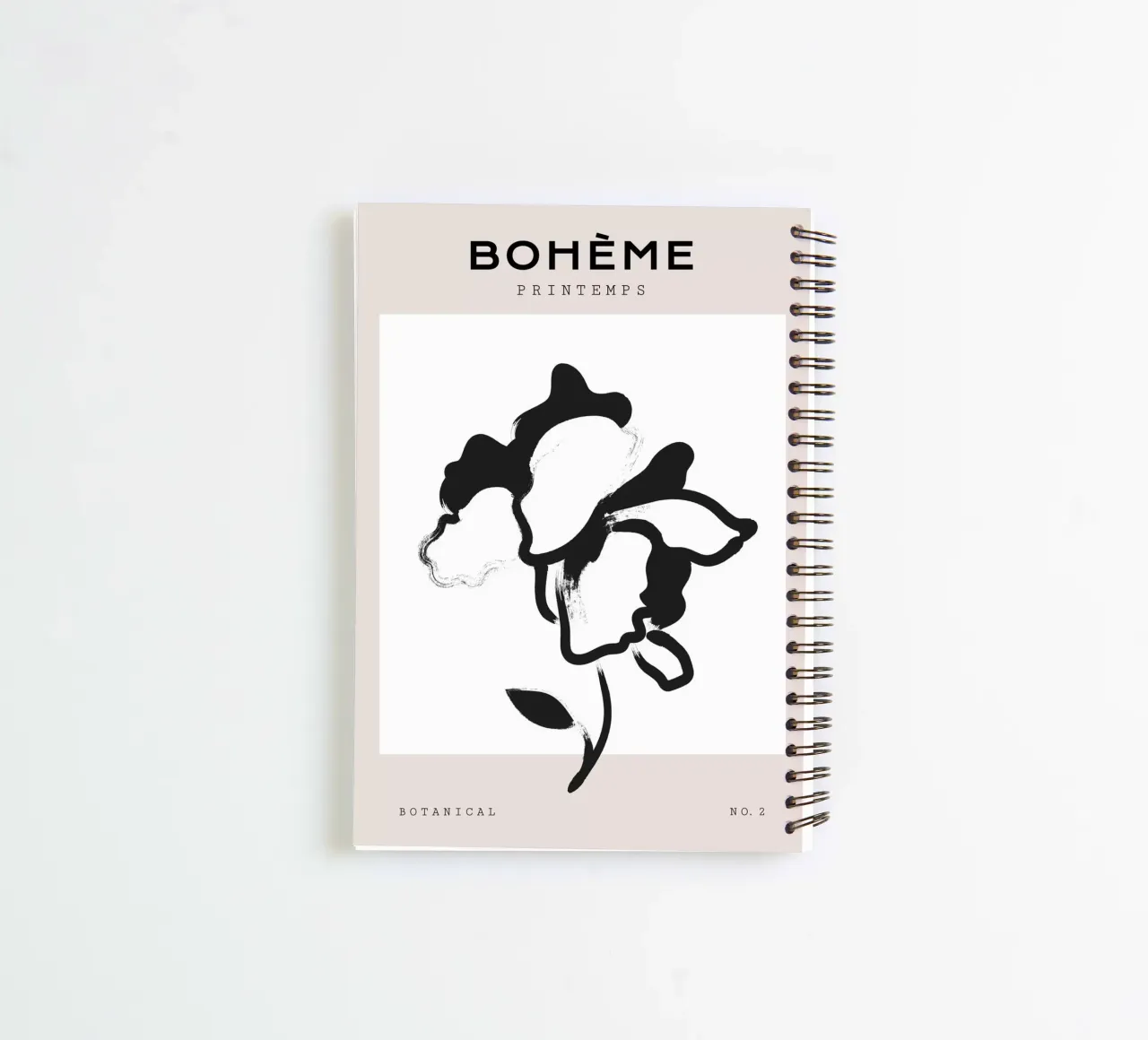 Boho Bohemian 1 Poppy spiral notebook by Boho Print Collection