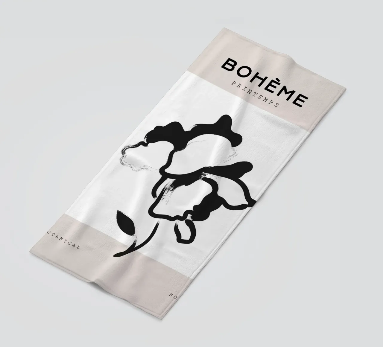 Boho Bohemian 1 Poppy telo mare da Boho Print Collection