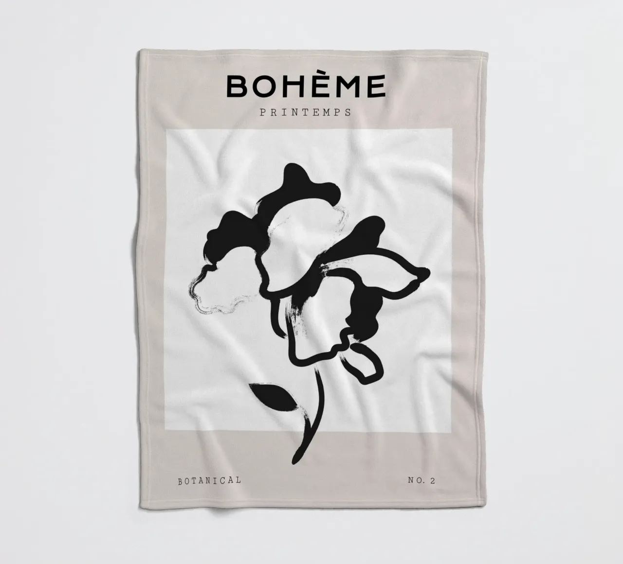 Boho Bohemian 1 Poppy coperta in pile da Boho Print Collection