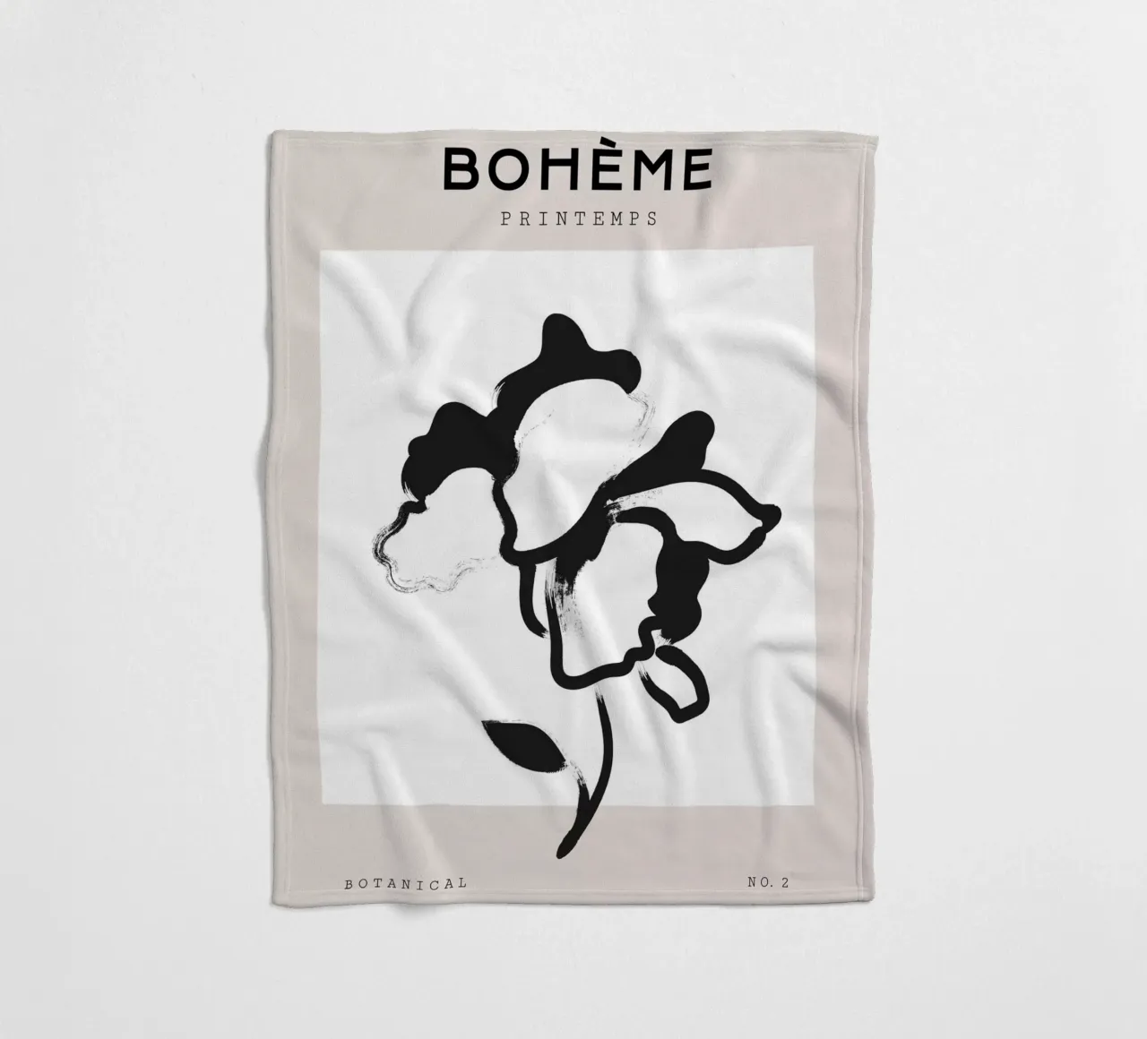 Boho Bohemian 1 Poppy coperta in pile da Boho Print Collection