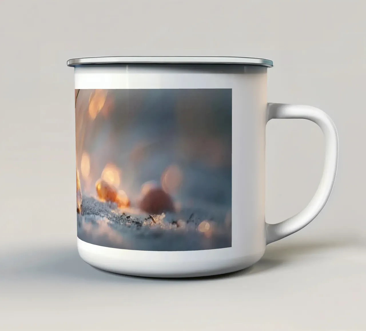 Bokeh Beach No 05 tazza in smalto da treechild