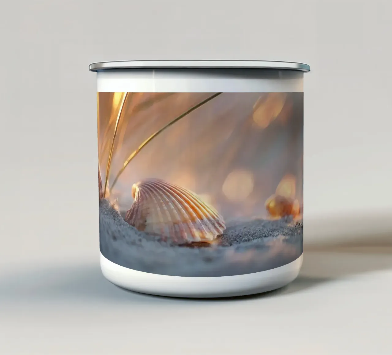 Bokeh Beach No 05 tazza in smalto da treechild