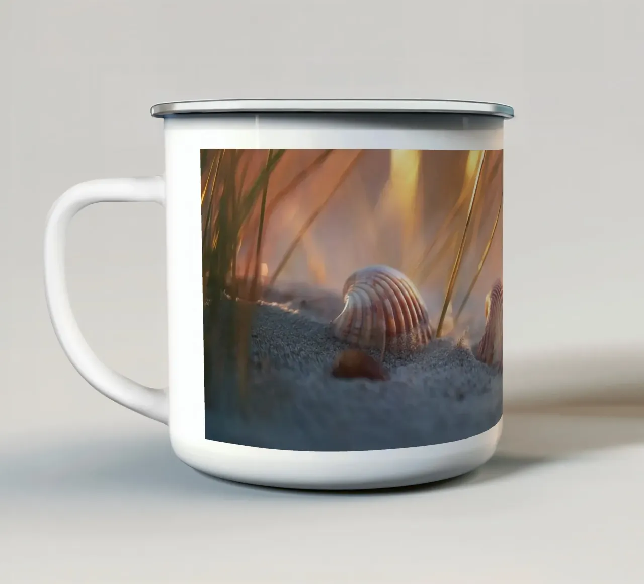 Bokeh Beach No 05 tazza in smalto da treechild