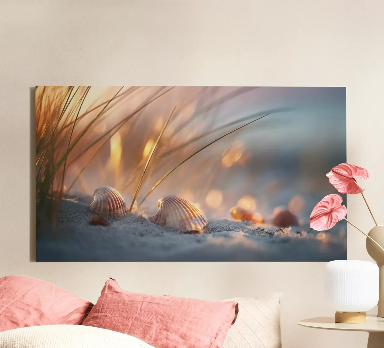 Bokeh Beach No 05 tela con Cornice a cassetta da treechild