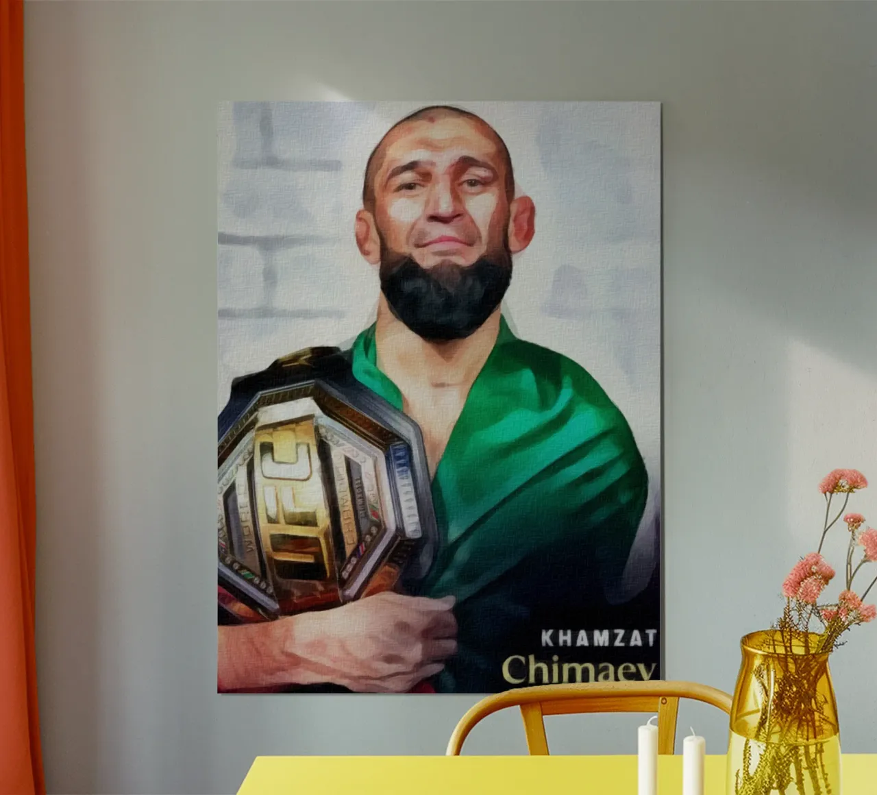 Khamzat Chimaev Campione UFC 2025 poster da dan band