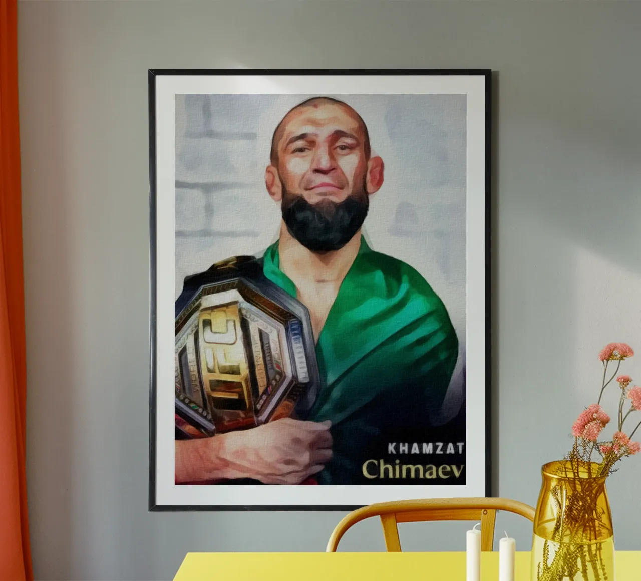 Khamzat Chimaev Campione UFC 2025 poster da dan band