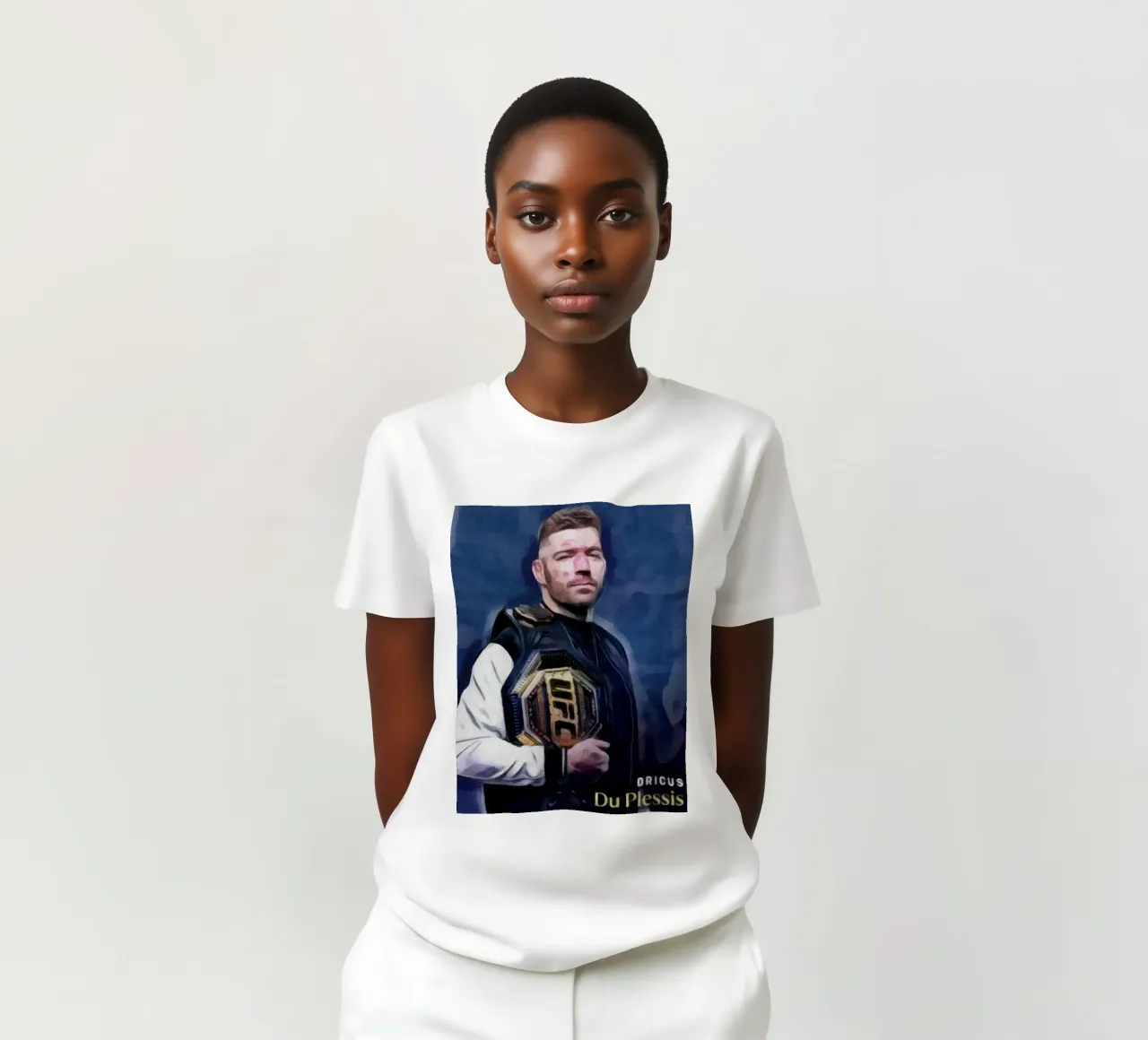 Dricus Du Plessis Campione UFC 2024 t-shirt da dan band