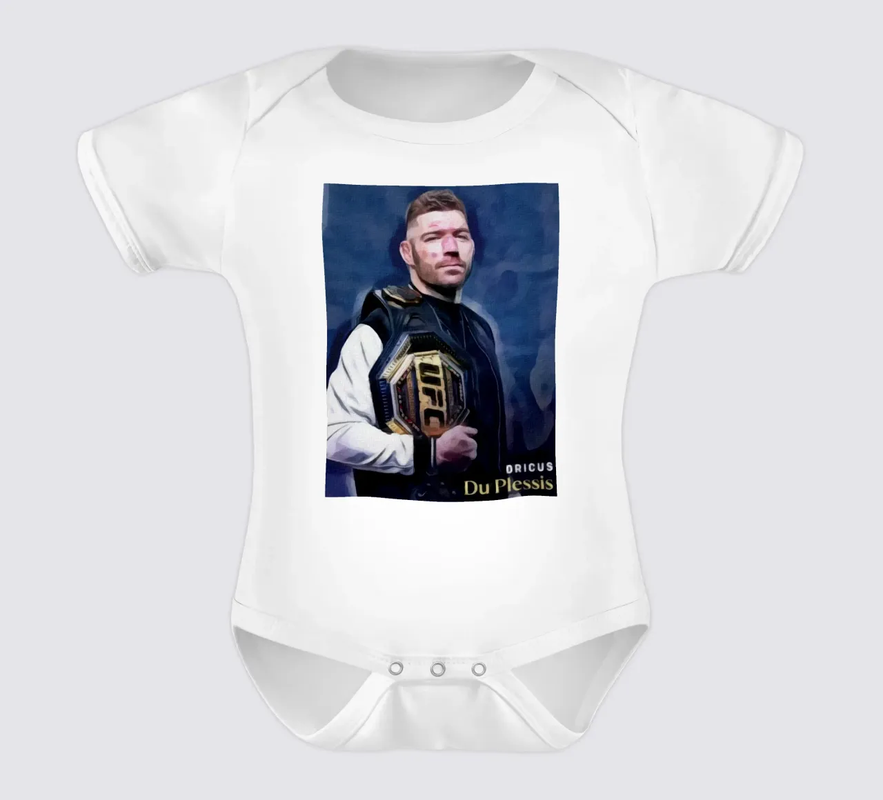 Dricus Du Plessis Campione UFC 2024 body neonato maniche corte da dan band