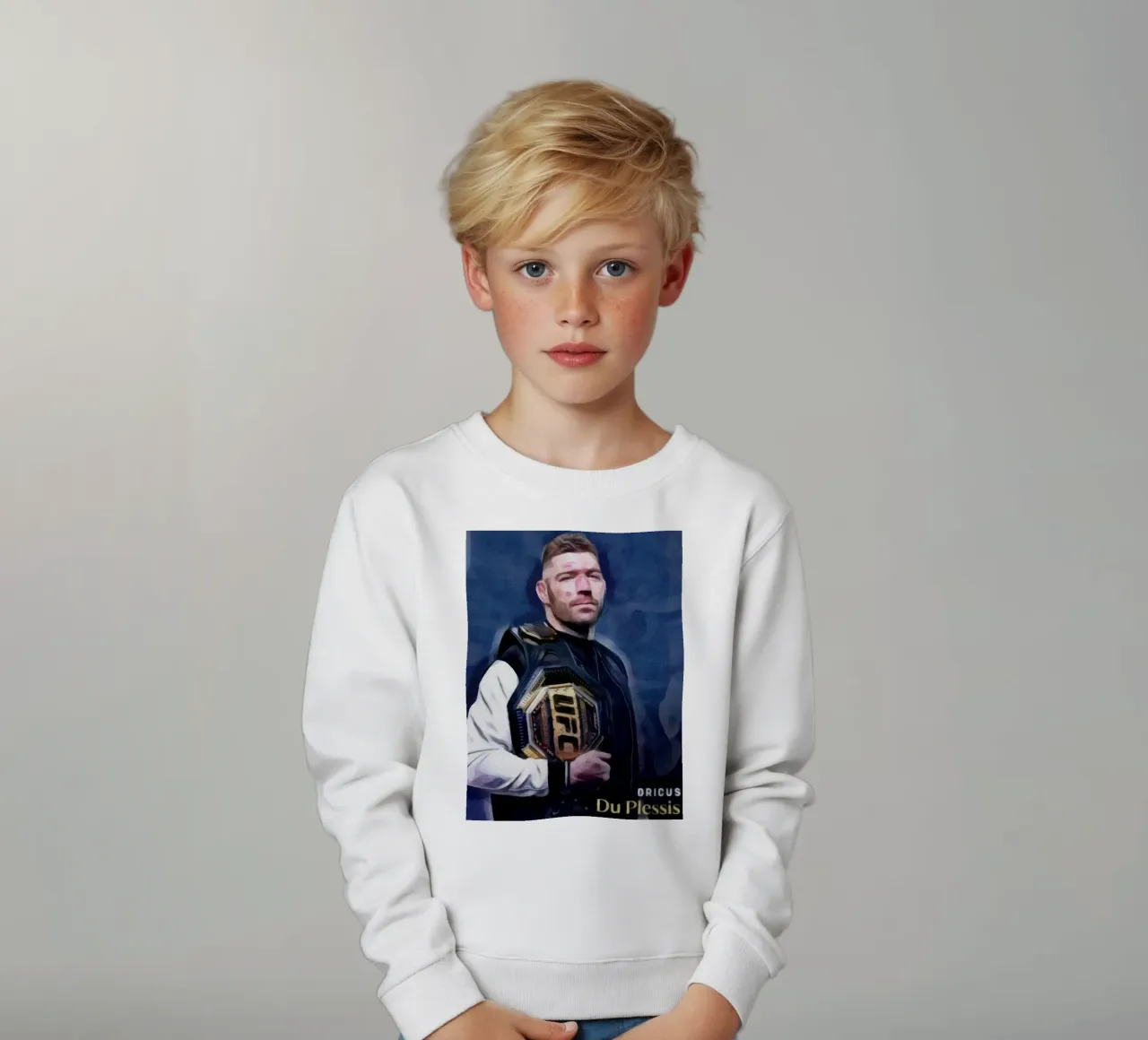 Dricus Du Plessis Campione UFC 2024 felpa bambino da dan band