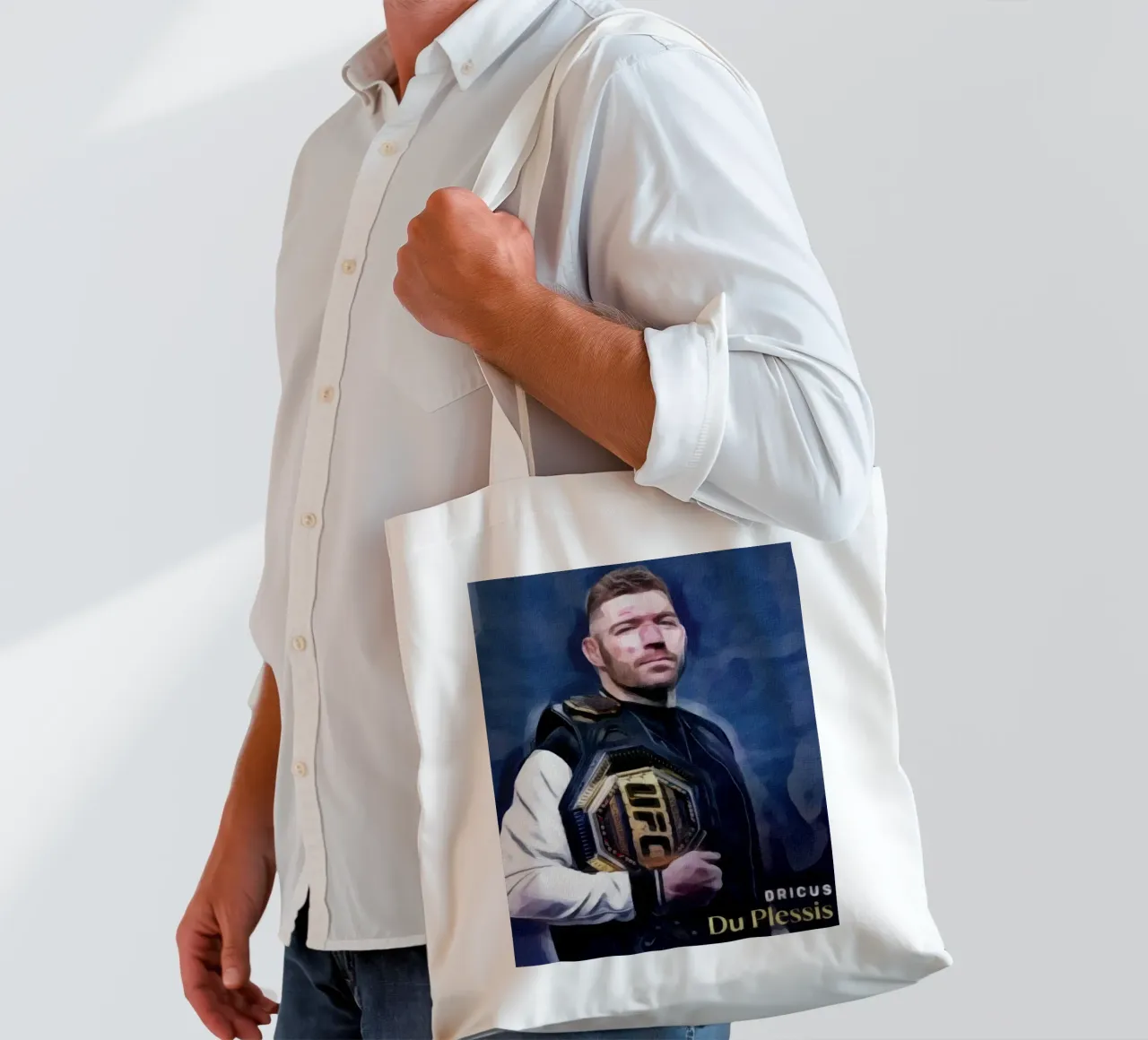 Dricus Du Plessis Campione UFC 2024 borsa in juta da dan band