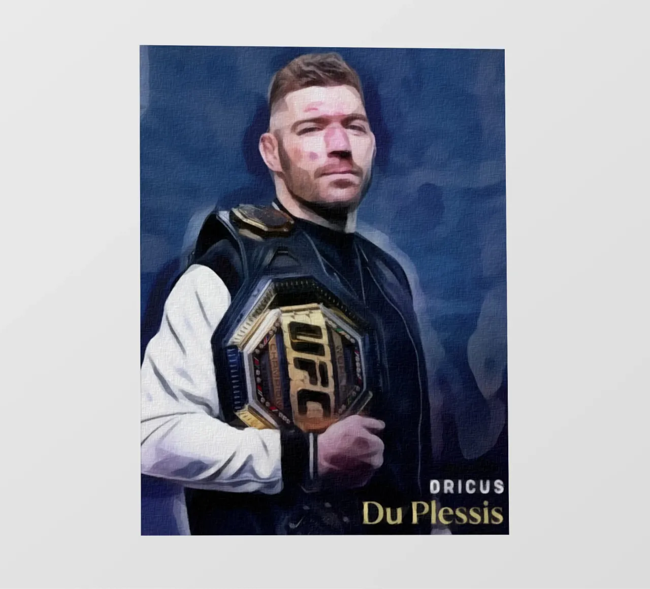 Dricus Du Plessis Campione UFC 2024 pellicola backlit da dan band