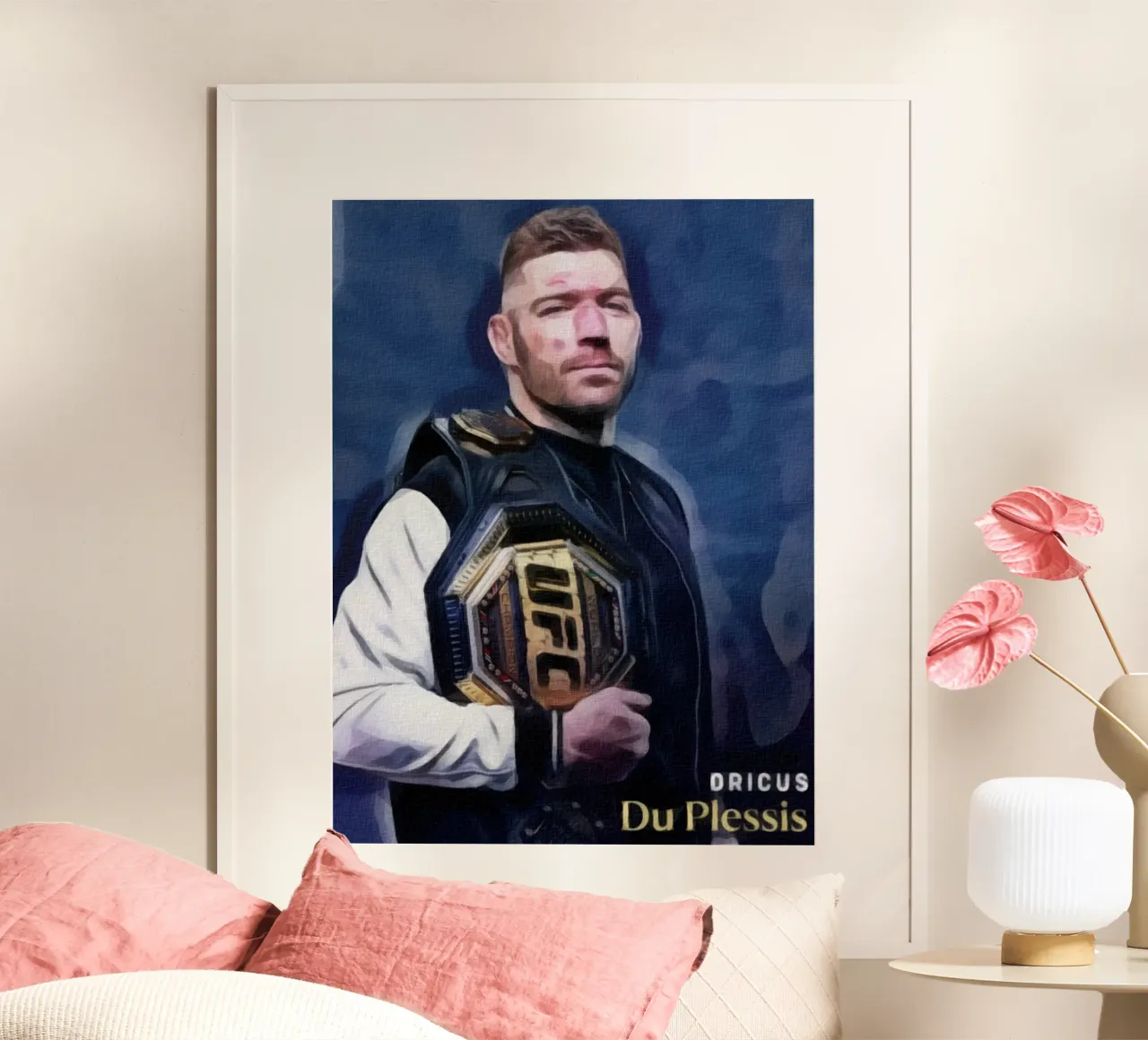 Dricus Du Plessis Campione UFC 2024 poster da dan band
