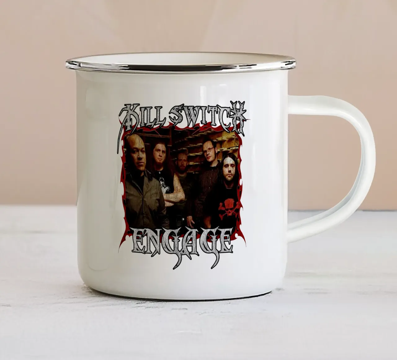 Stile Grunge Killswitch Engage a tazza in smalto da mannys_artt