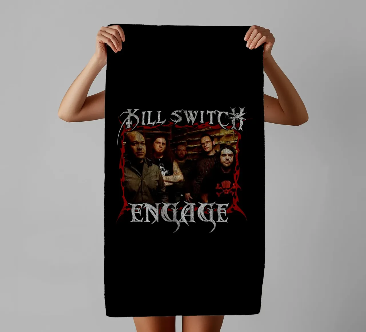 Grunge Style Killswitch Engage a towel by mannys_artt