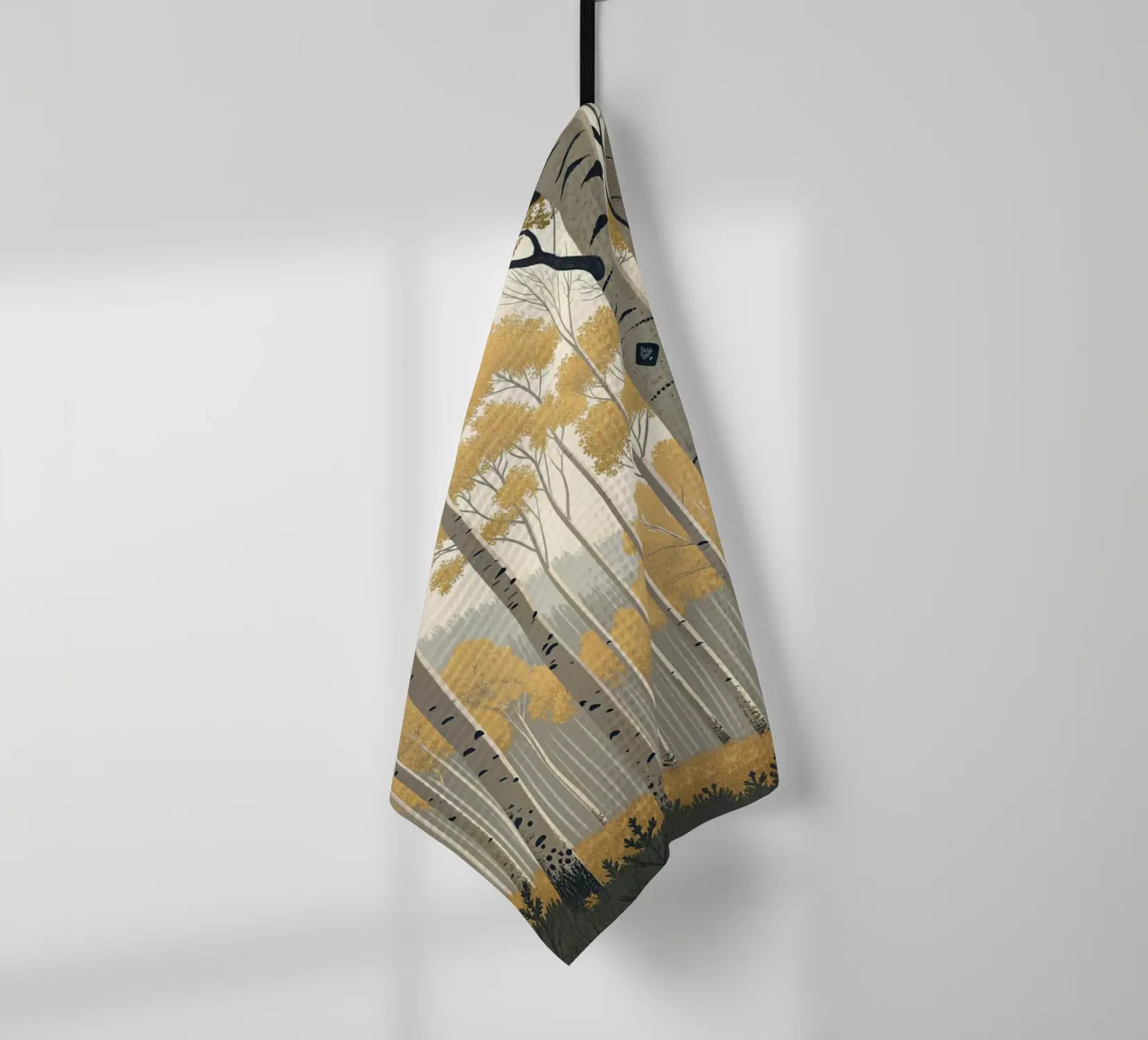 Un boschetto di Aspen dorati in autunno: Un digitale sereno e moderno canovaccio da cucina da Artistic-shop
