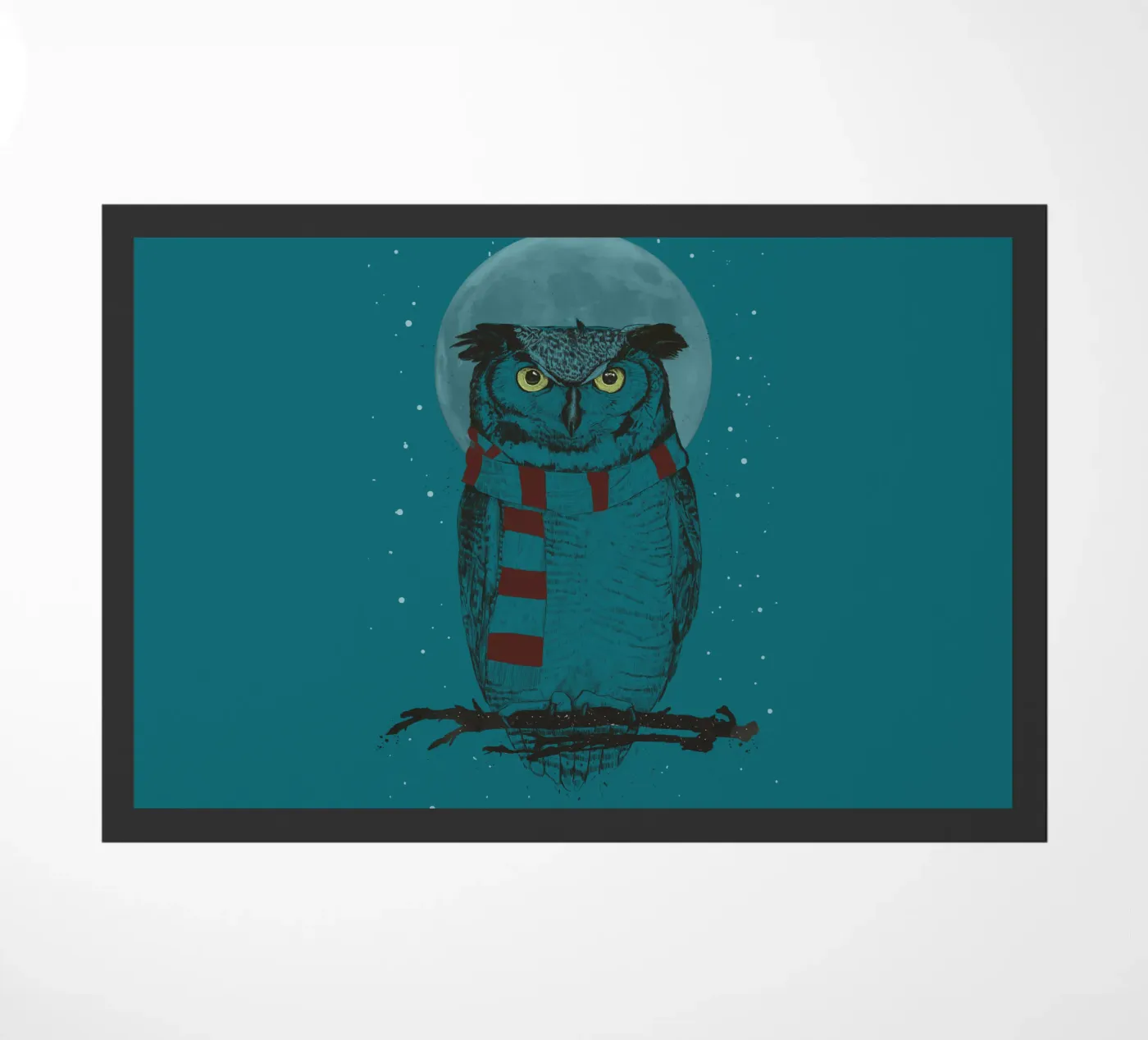 Winter Owl deurmat van Balazs Solti