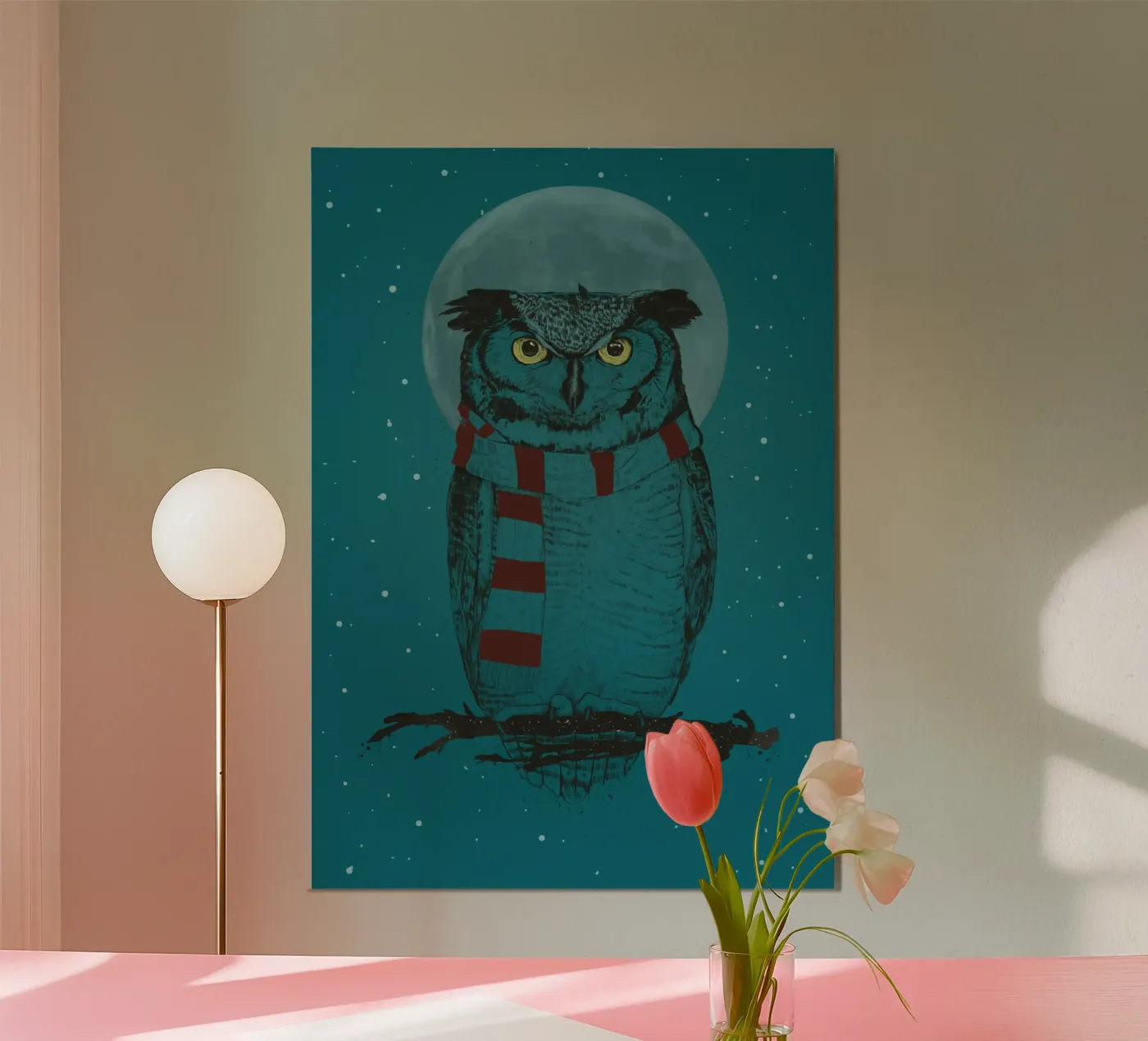 Winter Owl poster van Balazs Solti
