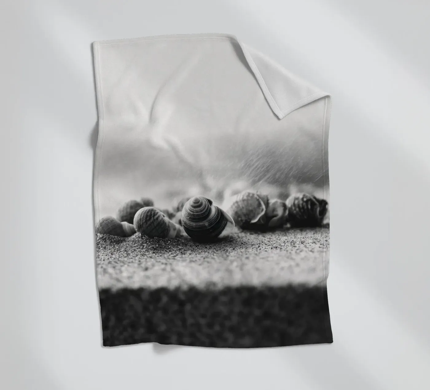 Shell Drift fleece blanket by treechild