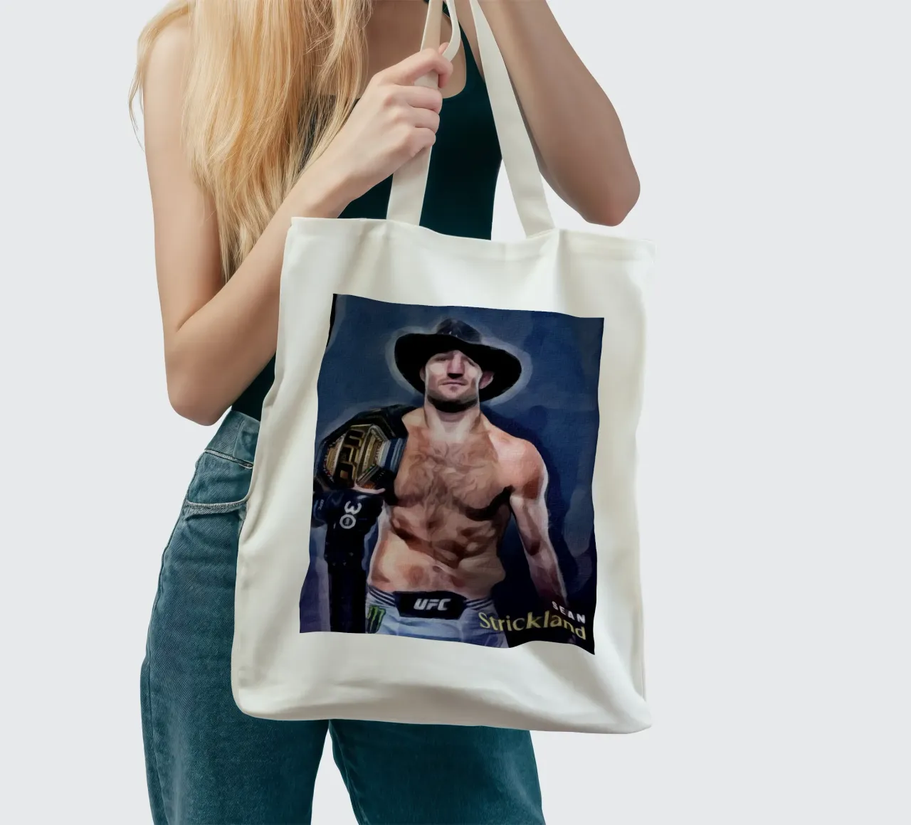 Sean Strickland Campione UFC 2023 borsa in juta da dan band