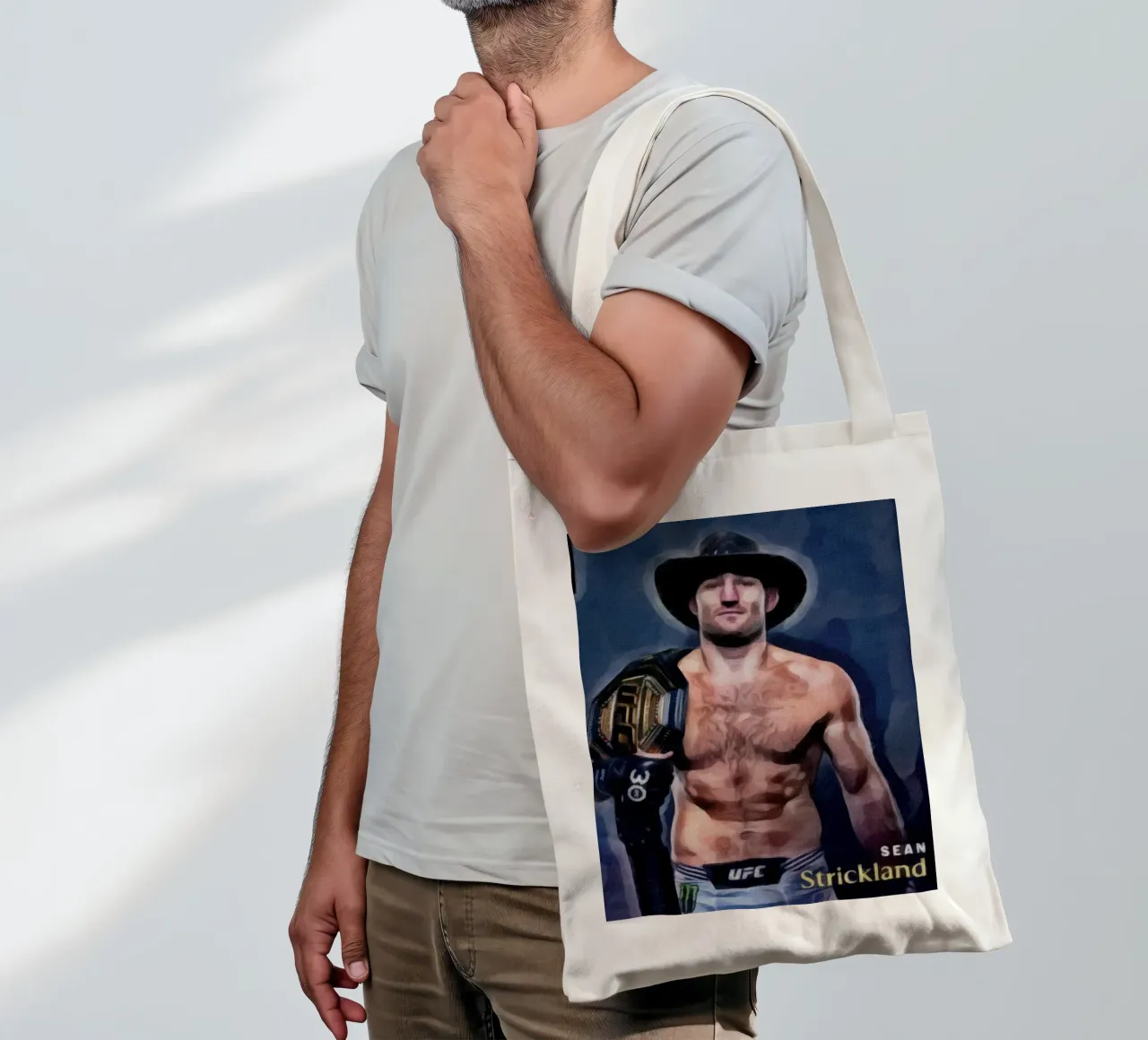 Sean Strickland Campione UFC 2023 borsa in juta da dan band