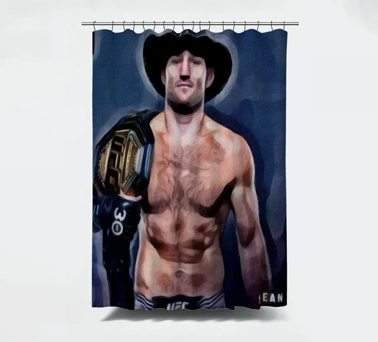 Sean Strickland Campione UFC 2023 tenda da doccia da dan band