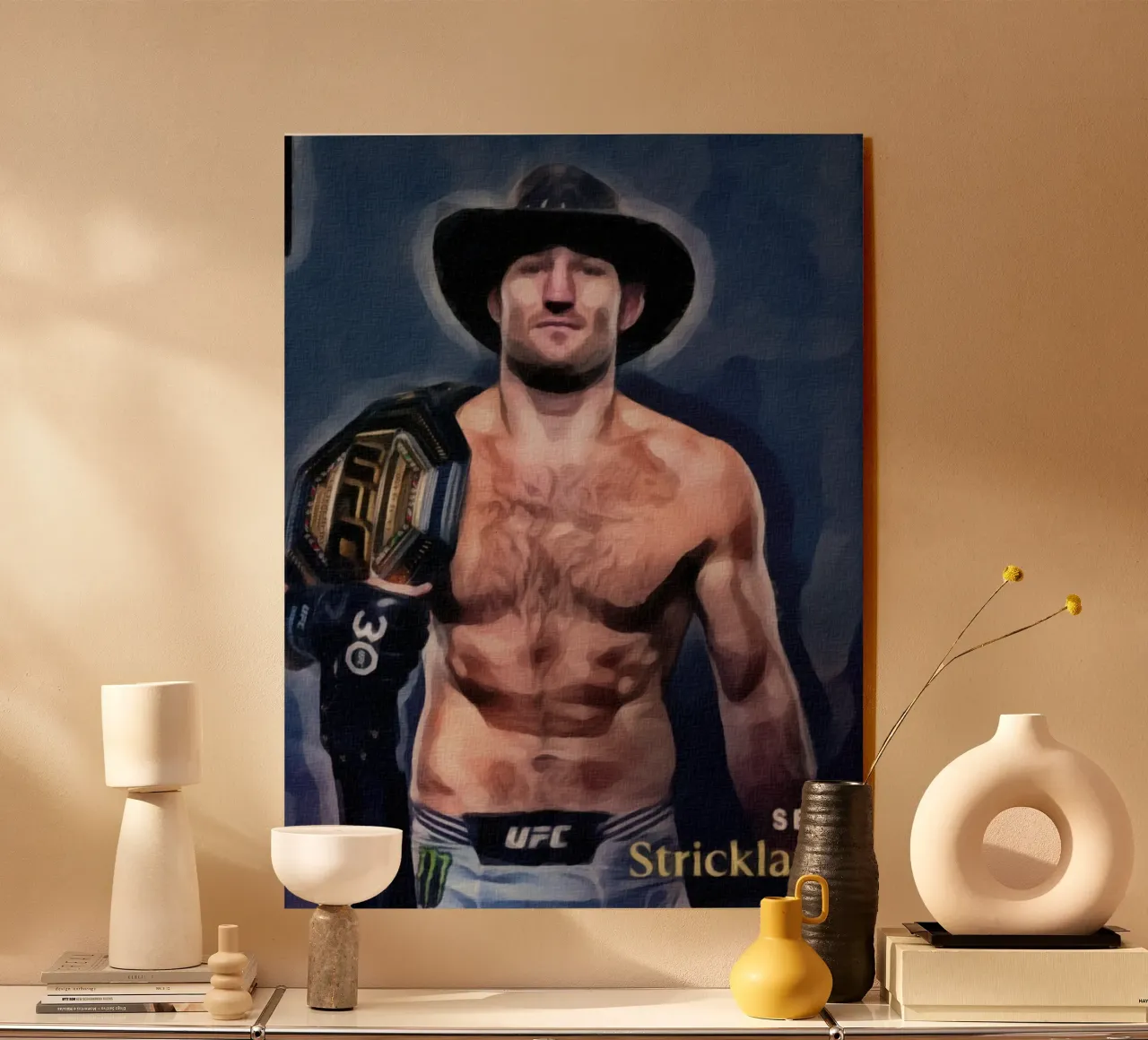 Sean Strickland Campeón UFC 2023 metacrilato de dan band