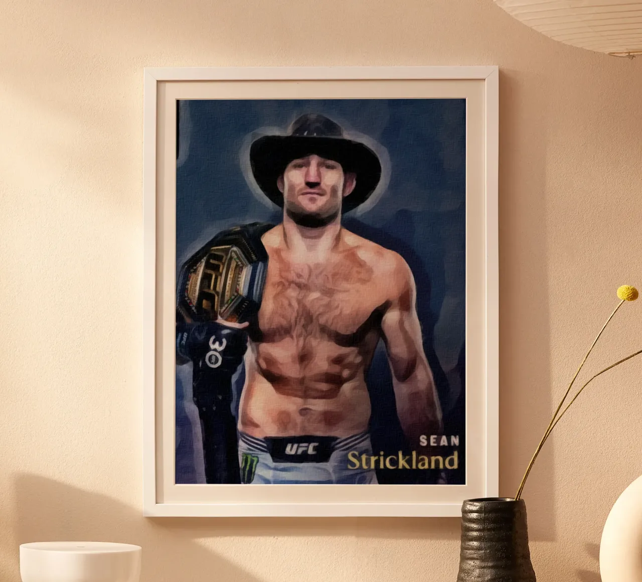 Sean Strickland Campione UFC 2023 poster da dan band