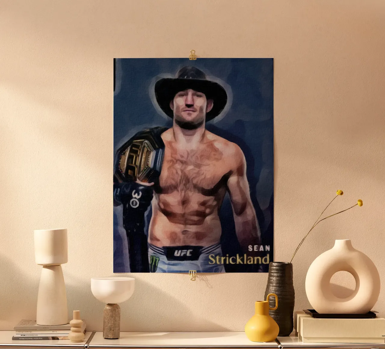 Sean Strickland Campione UFC 2023 poster da dan band