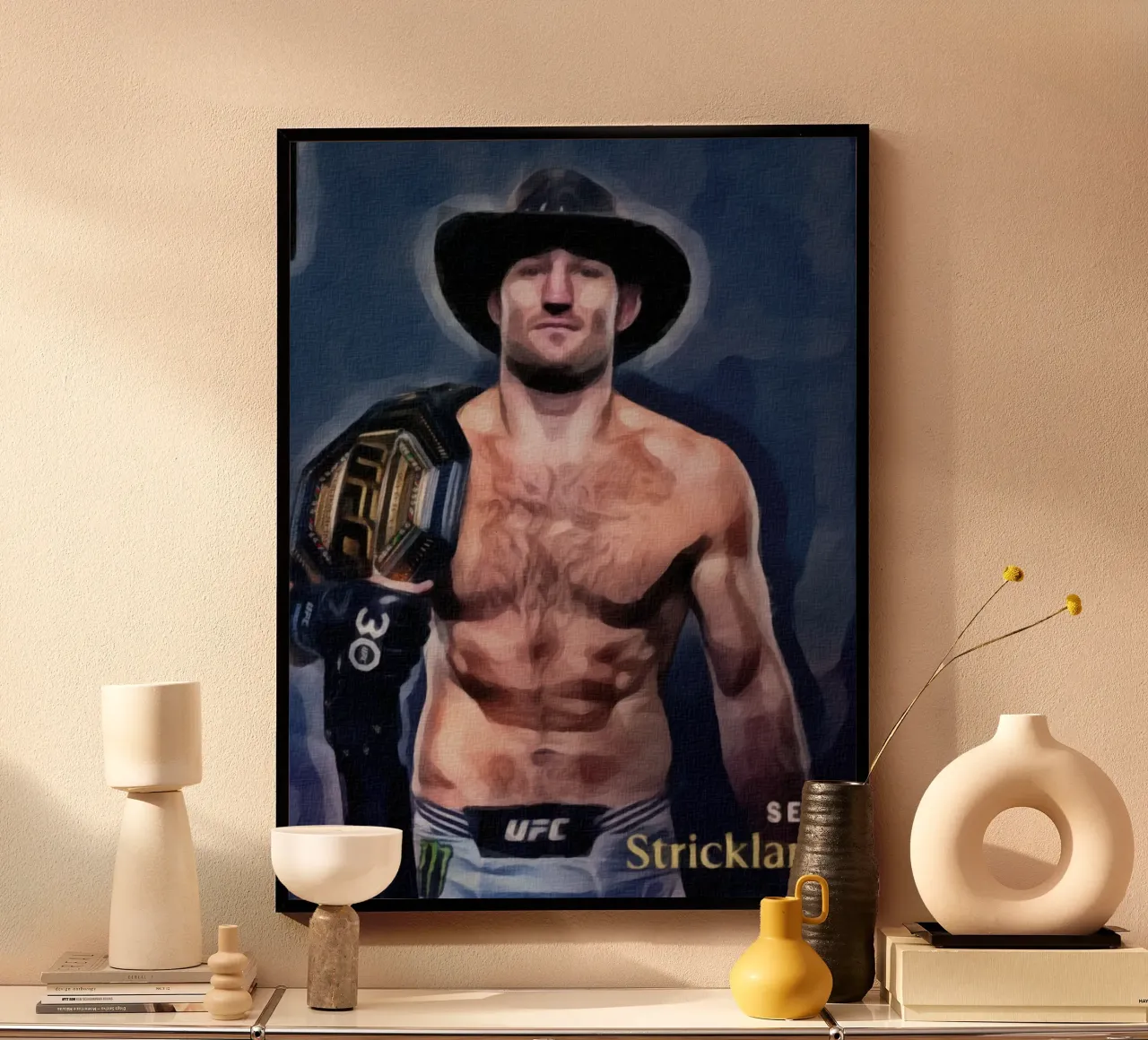 Sean Strickland Campione UFC 2023 poster da dan band