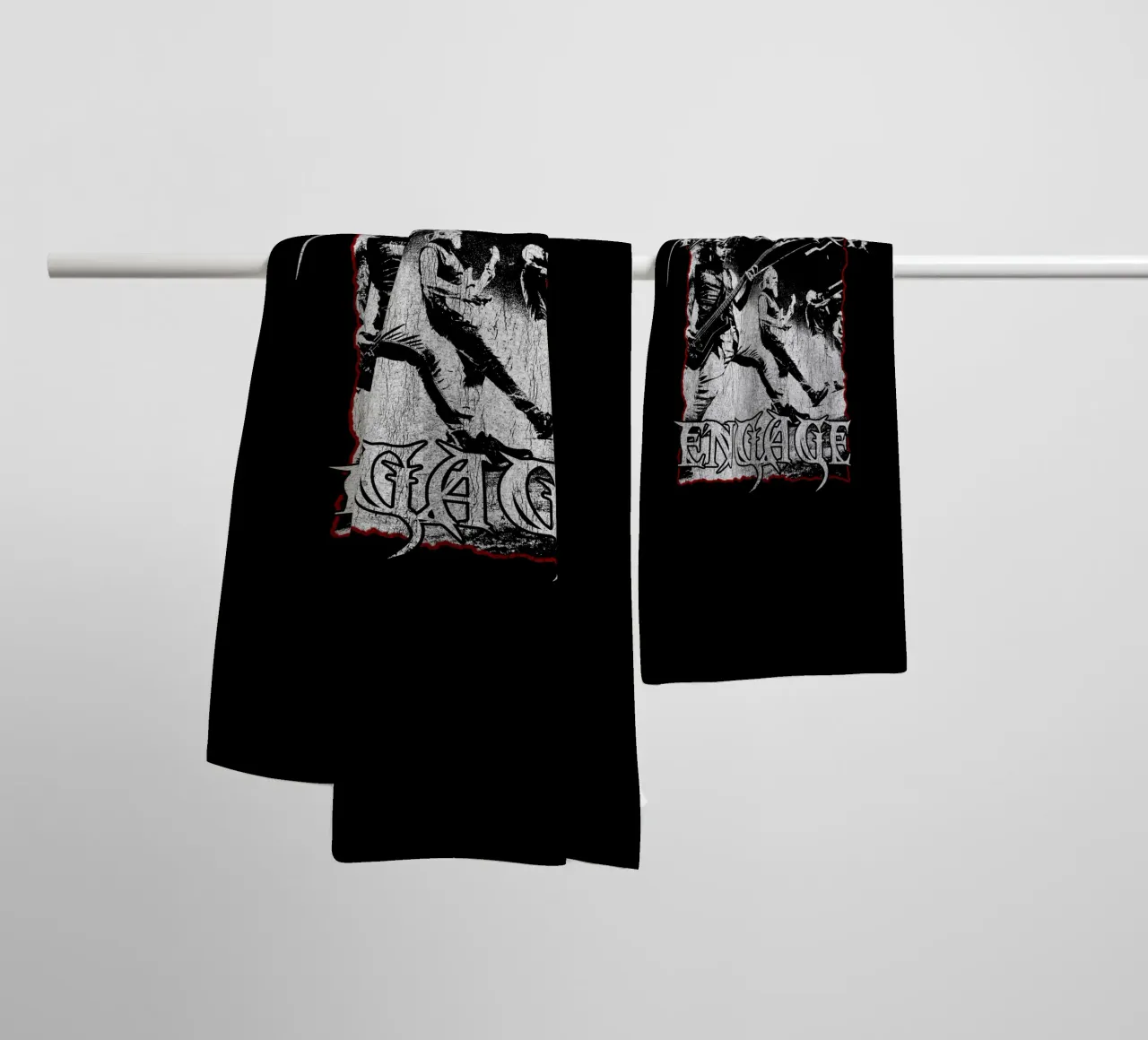 Silhouette Killswitch Engage asciugamano da bagno da mannys_artt