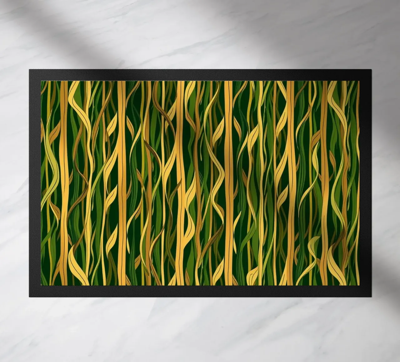 Patte botaniche naturali di salice piangente e di erba alta. zerbino da Artistic-shop