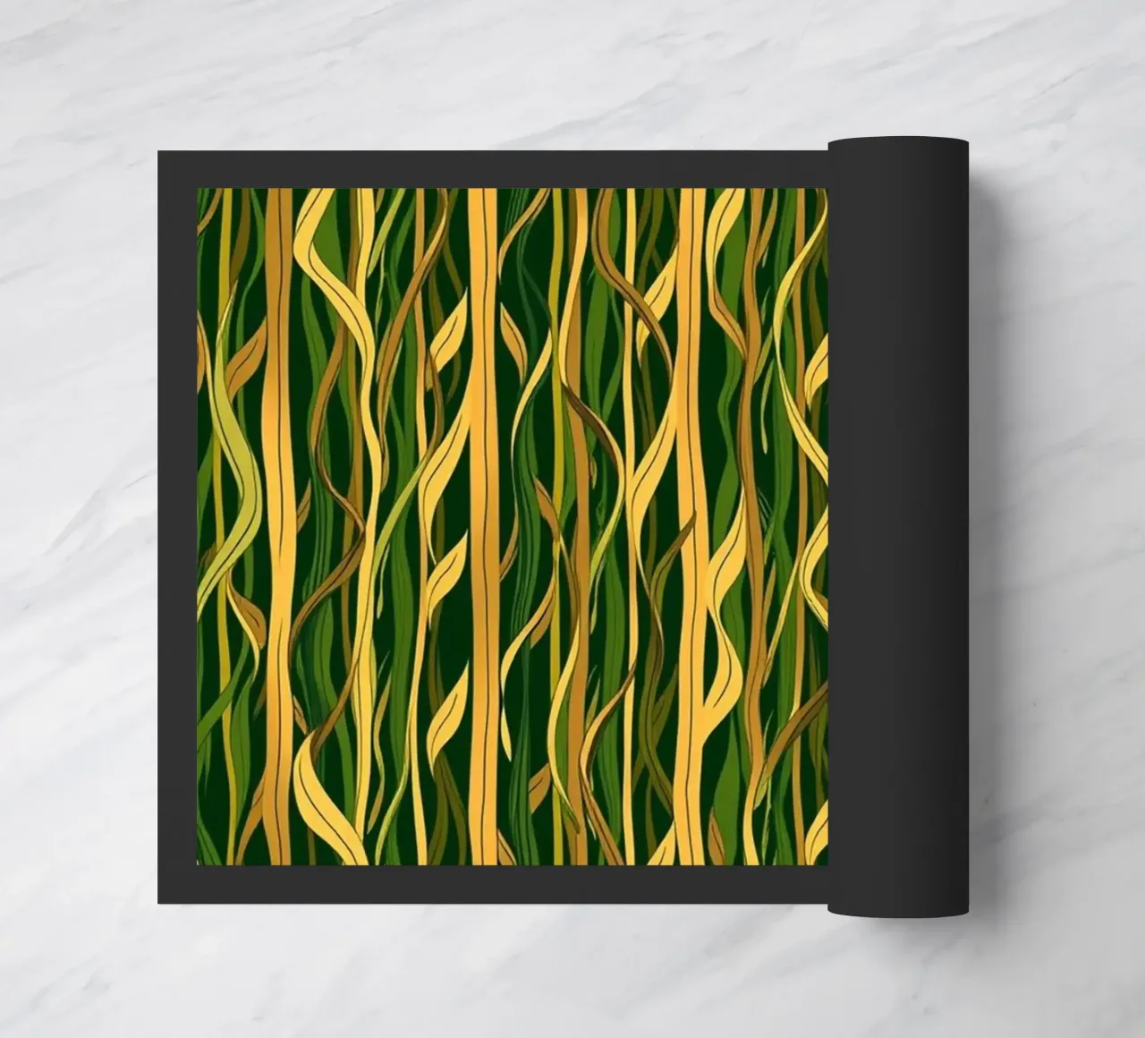 Patte botaniche naturali di salice piangente e di erba alta. zerbino da Artistic-shop