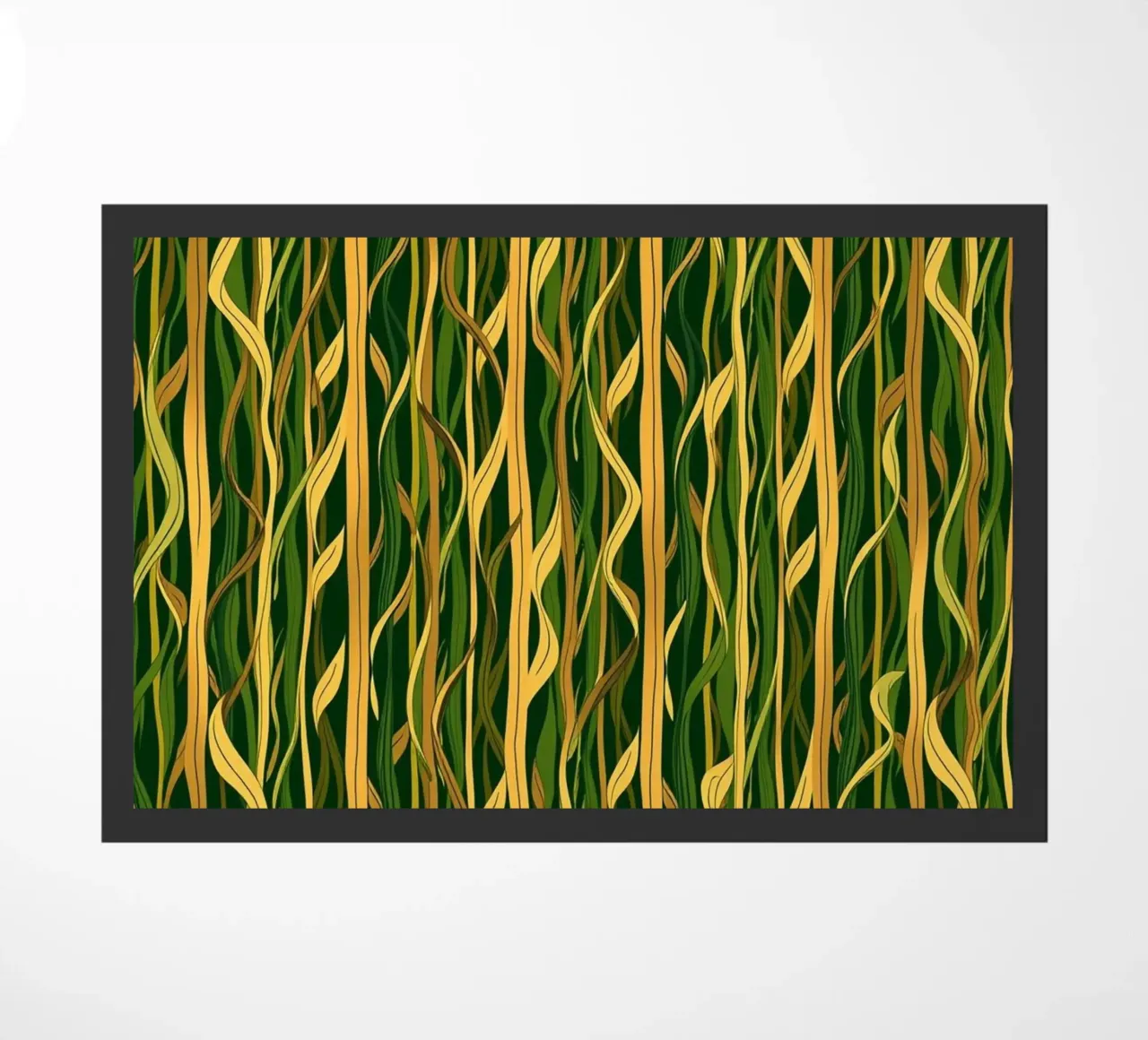Patte botaniche naturali di salice piangente e di erba alta. zerbino da Artistic-shop