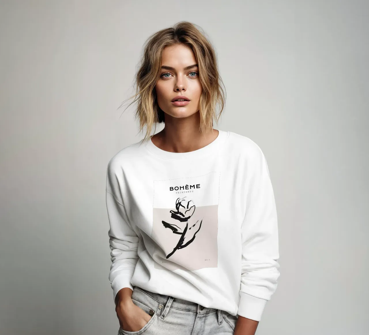 Boho Bohemian 1 Rose felpa da Boho Print Collection