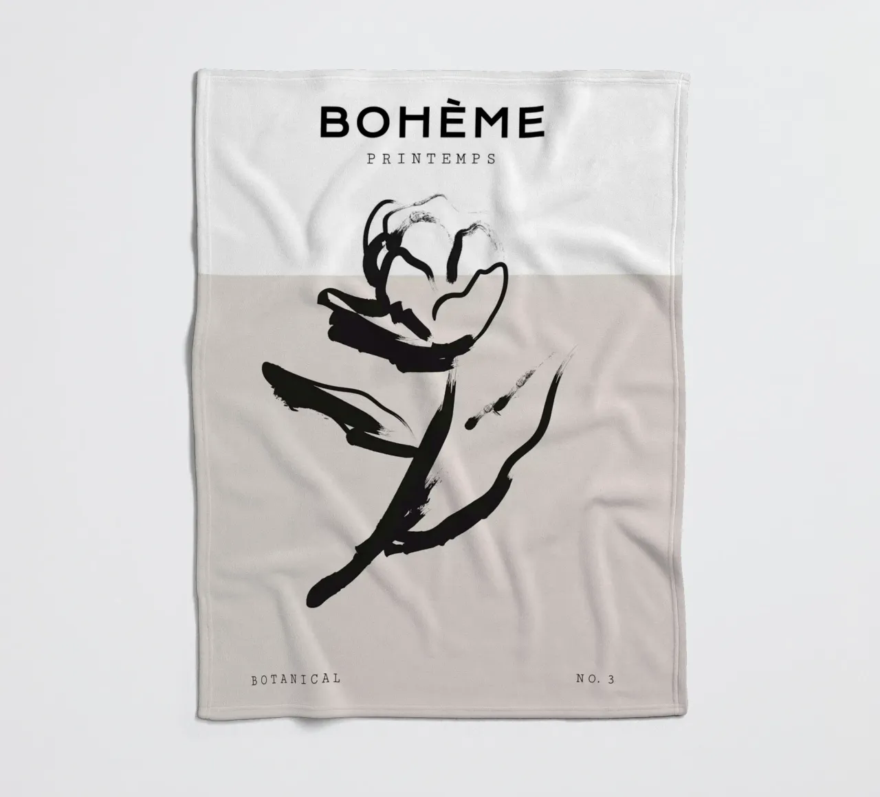 Boho Bohemian 1 Rose coperta in pile da Boho Print Collection