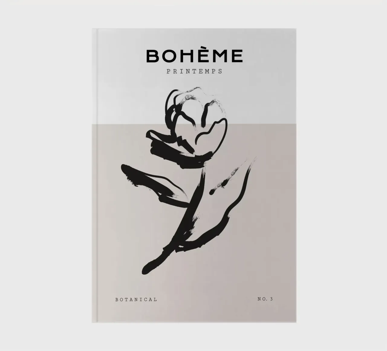 Boho Bohemian 1 Rose notebook by Boho Print Collection