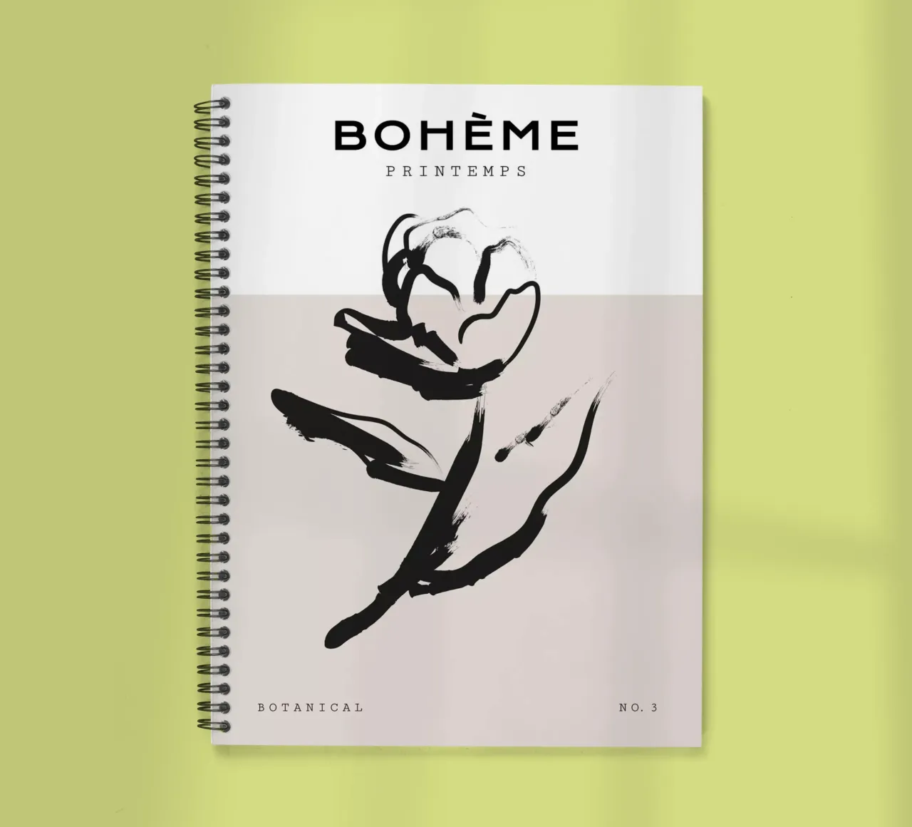 Boho Bohemian 1 Rose Ringbuch von Boho Print Collection