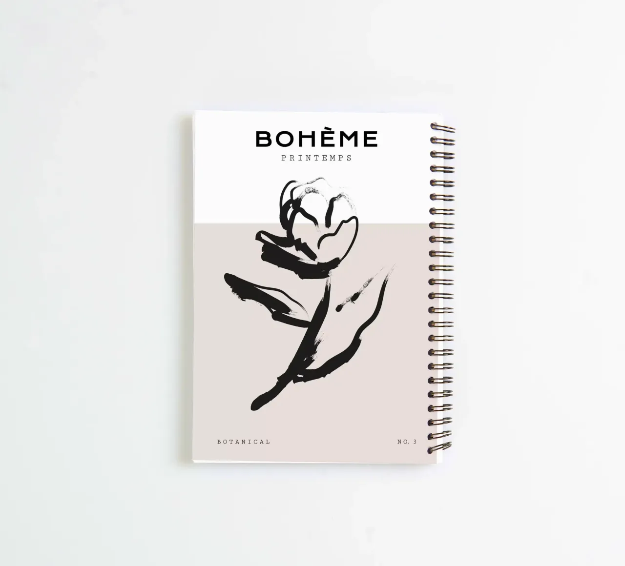 Boho Bohemian 1 Rose Ringbuch von Boho Print Collection