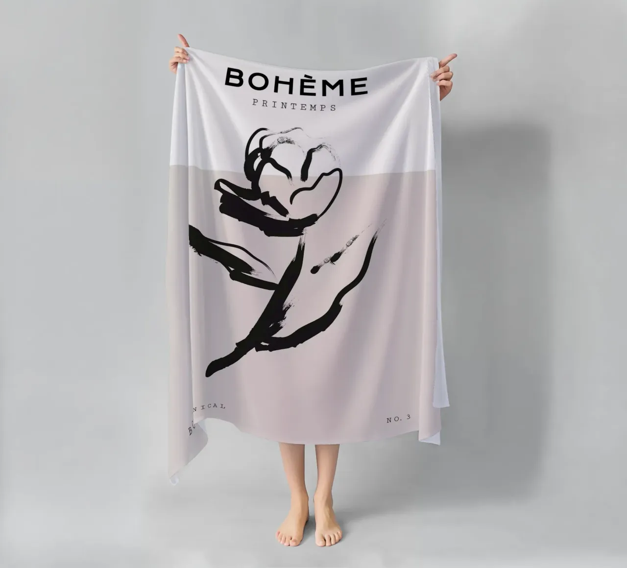 Boho Bohemian 1 Rose telo mare da Boho Print Collection
