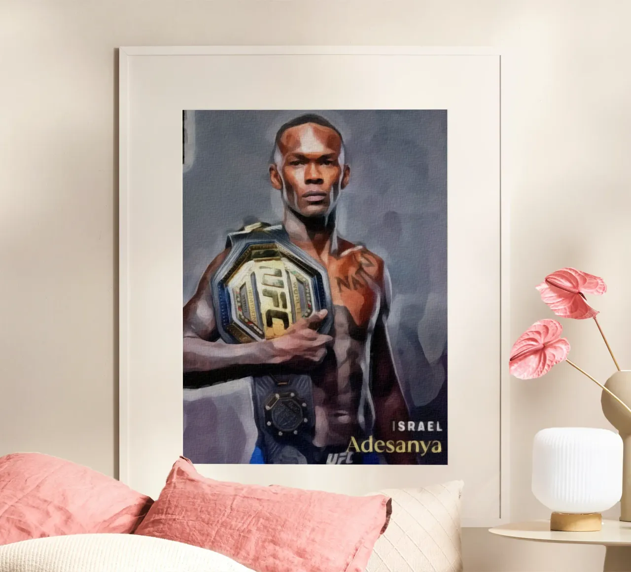 israel adesanya campione UFC 2022 poster da dan band