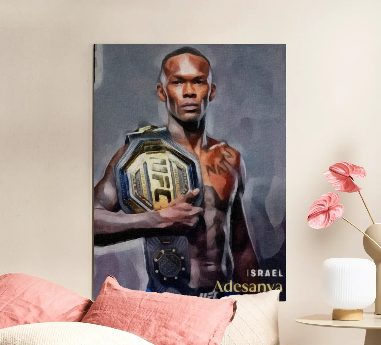 israel adesanya campione UFC 2022 poster da dan band