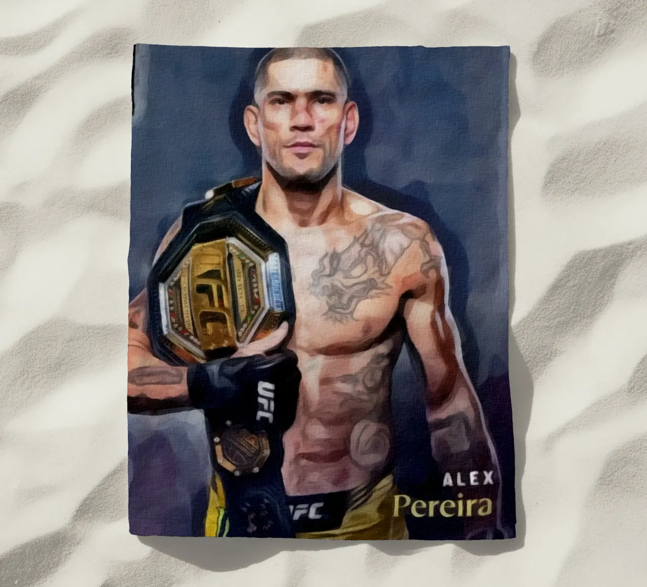 Alex Pereira Campione UFC 2022 telo mare da dan band