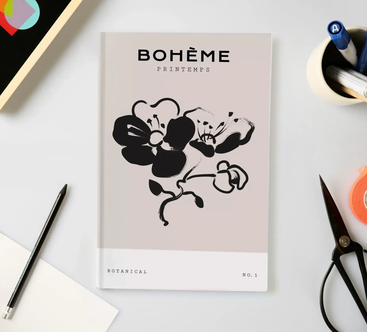 Boho Bohemian 1 Sweetbrier notebook by Boho Print Collection