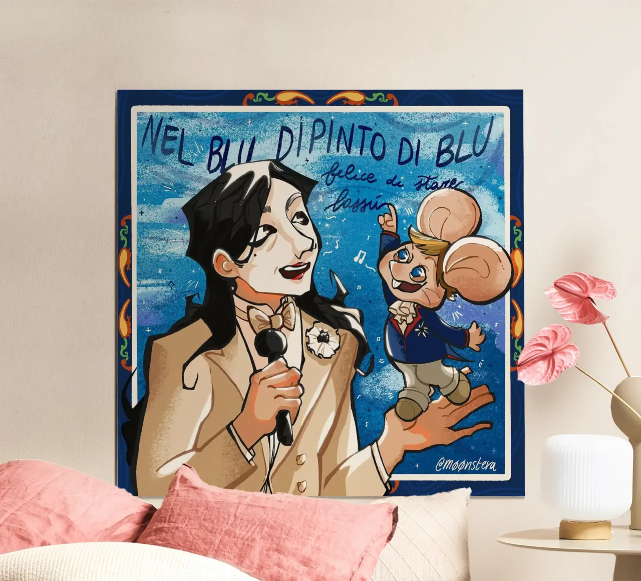 Singer and Mouse : Maglietta classica Lucio Corsi poster da anti___heroo