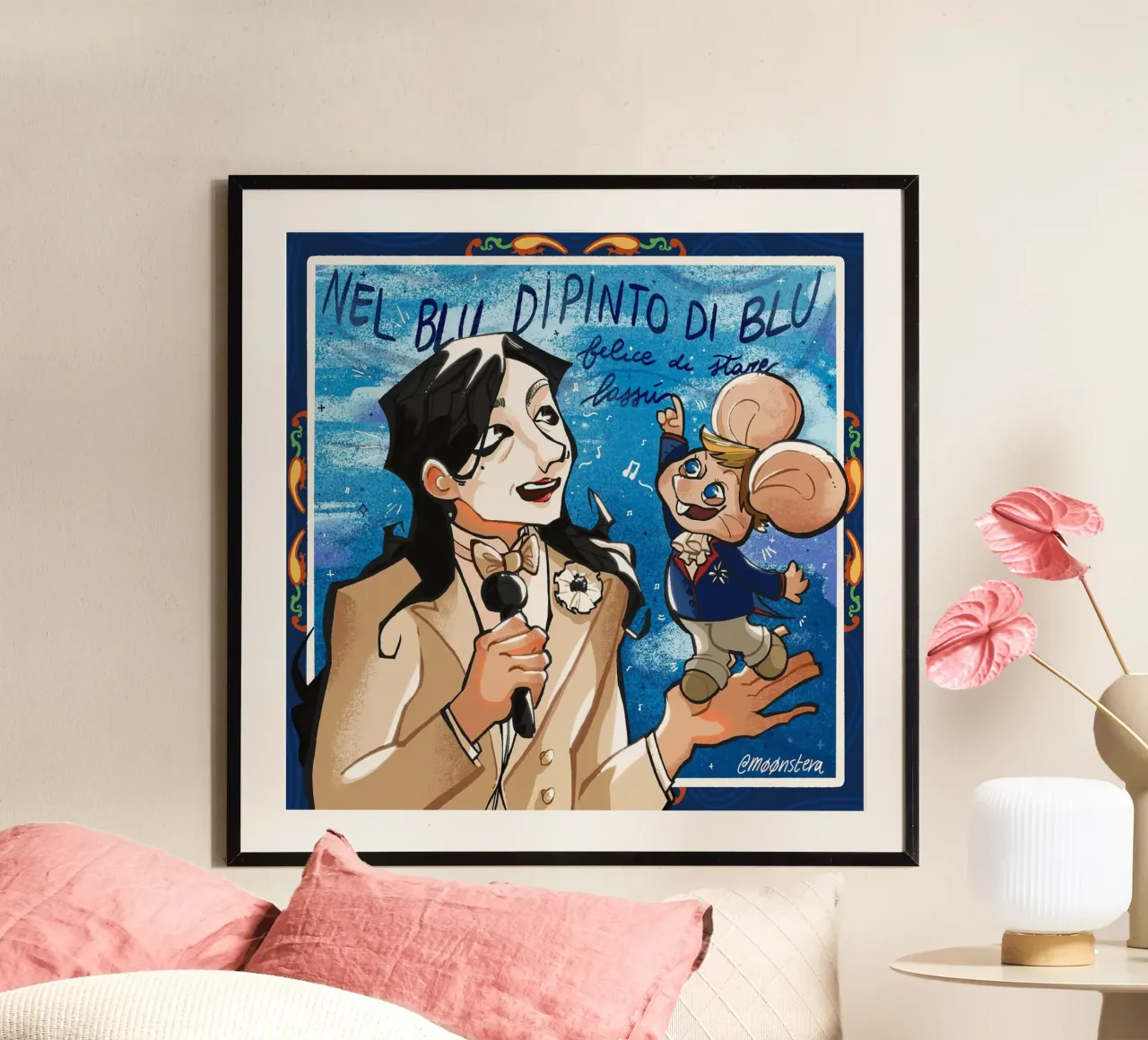 Singer and Mouse : Maglietta classica Lucio Corsi poster da anti___heroo