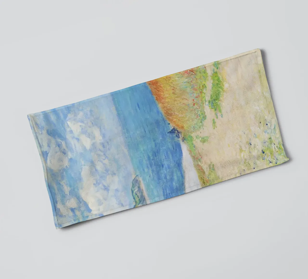 Claude Monet’s Path in the Wheat Fields at Pourville towel by Monet Art Prints