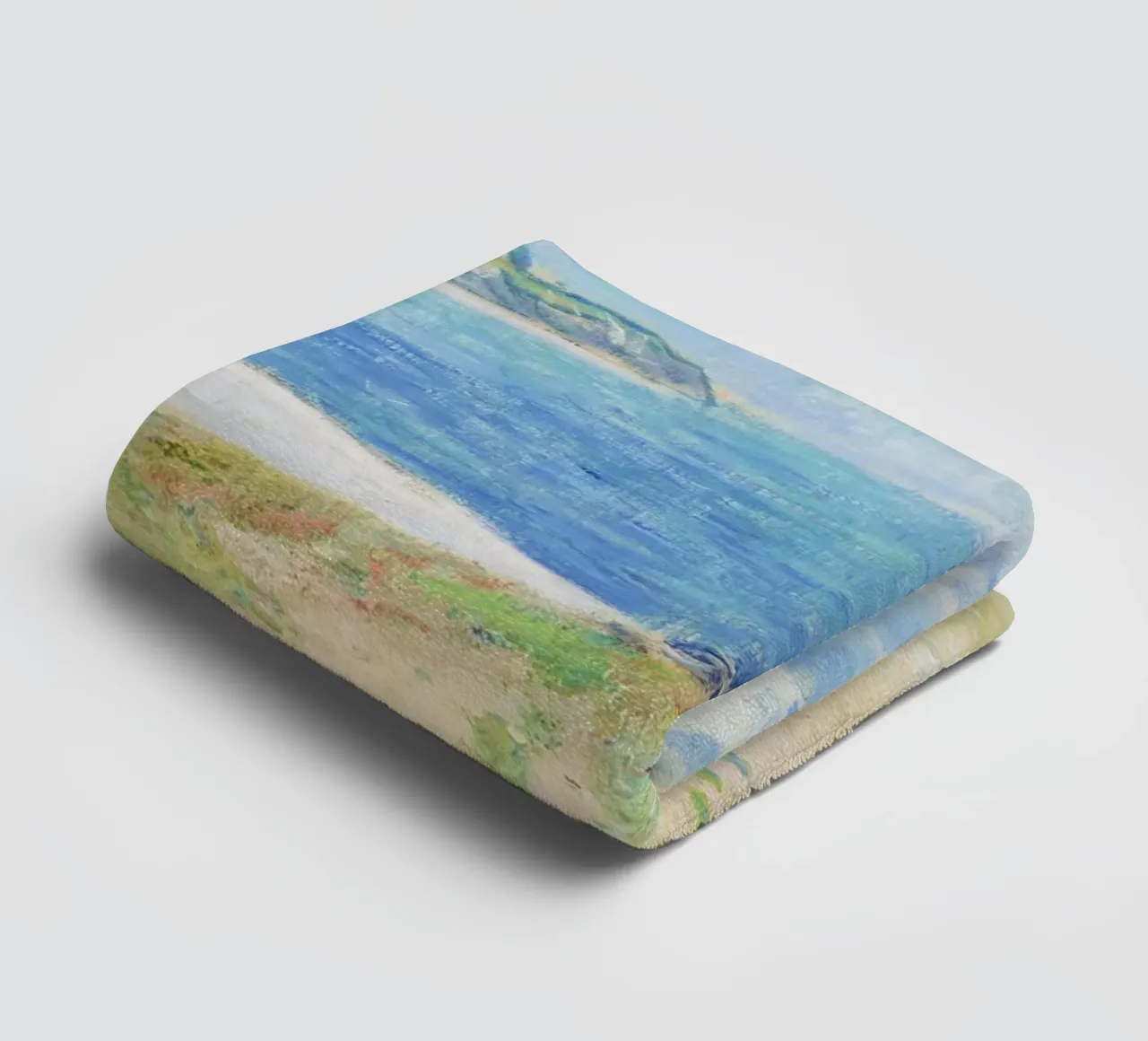 Claude Monet’s Path in the Wheat Fields at Pourville i towel by Venus Art