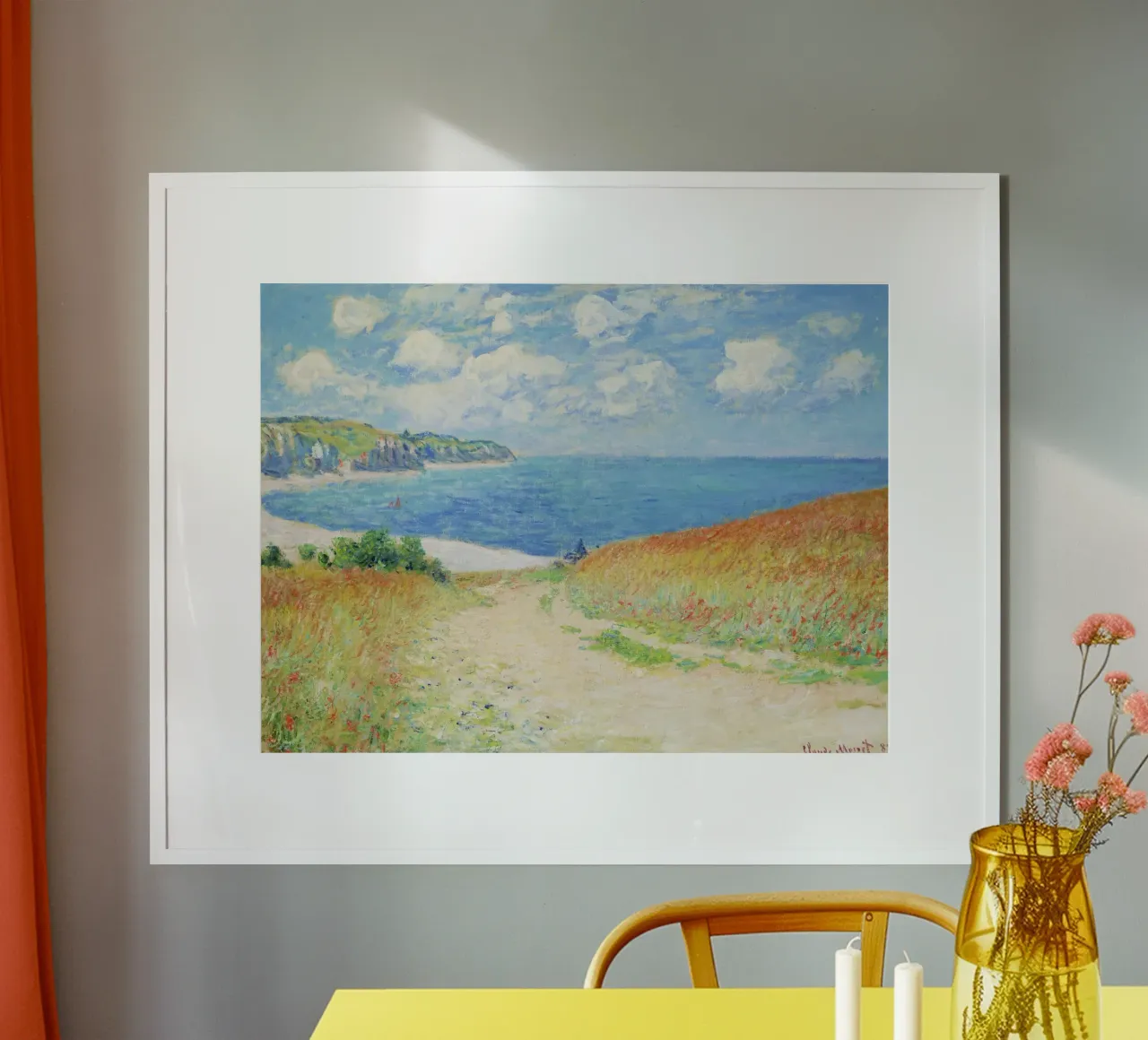 Claude Monet’s Path in the Wheat Fields at Pourville i poster by Venus Art