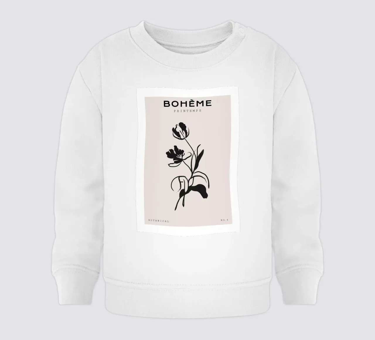 Boho Bohemian 1 Tulip felpa neonato da Boho Print Collection