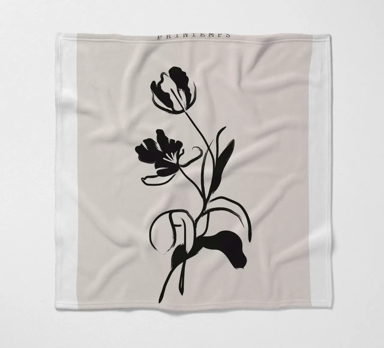 Boho Bohemian 1 Tulip coperta in pile da Boho Print Collection